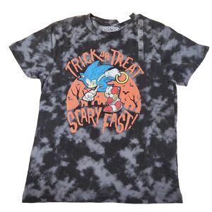 Sonic The Hedgehog Youth Halloween T-Shirt Kids M Trick or Treat Scary Fast NEW